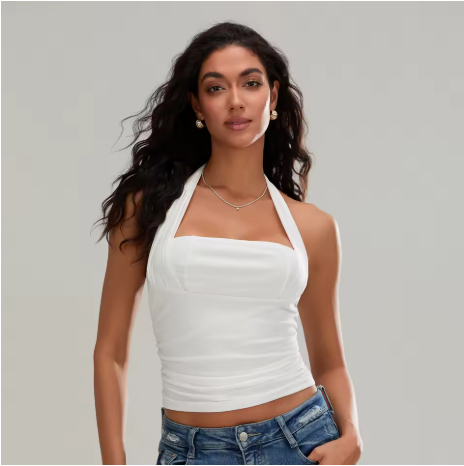 Top Halter Branco Feminino – Elegância e Versatilidade em Cada Look