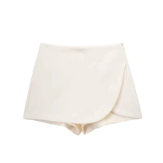 Short Saia Branco Feminino – Elegante, Moderno e Super Versátil