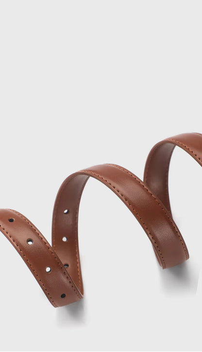 Cinto Feminino Marrom Clássico – Ajustável, Elegante e Versátil
