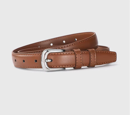 Cinto Feminino Marrom Clássico – Ajustável, Elegante e Versátil